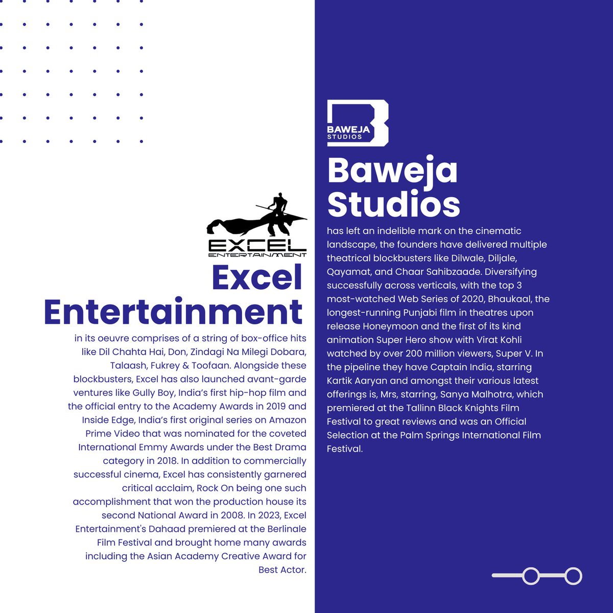 Excel Entertainment (@excelmovies) on Twitter photo Excel Entertainment and Baweja Studios join hands for their third collaboration.
<a href="/ritesh_sid/">Ritesh Sidhwani</a> <a href="/FarOutAkhtar/">Farhan Akhtar</a> <a href="/bawejastudios/">Baweja Studios</a> #HarmanBaweja Excel Entertainment and Baweja Studios join hands for their third collaboration.
<a href="/ritesh_sid/">Ritesh Sidhwani</a> <a href="/FarOutAkhtar/">Farhan Akhtar</a> <a href="/bawejastudios/">Baweja Studios</a> #HarmanBaweja