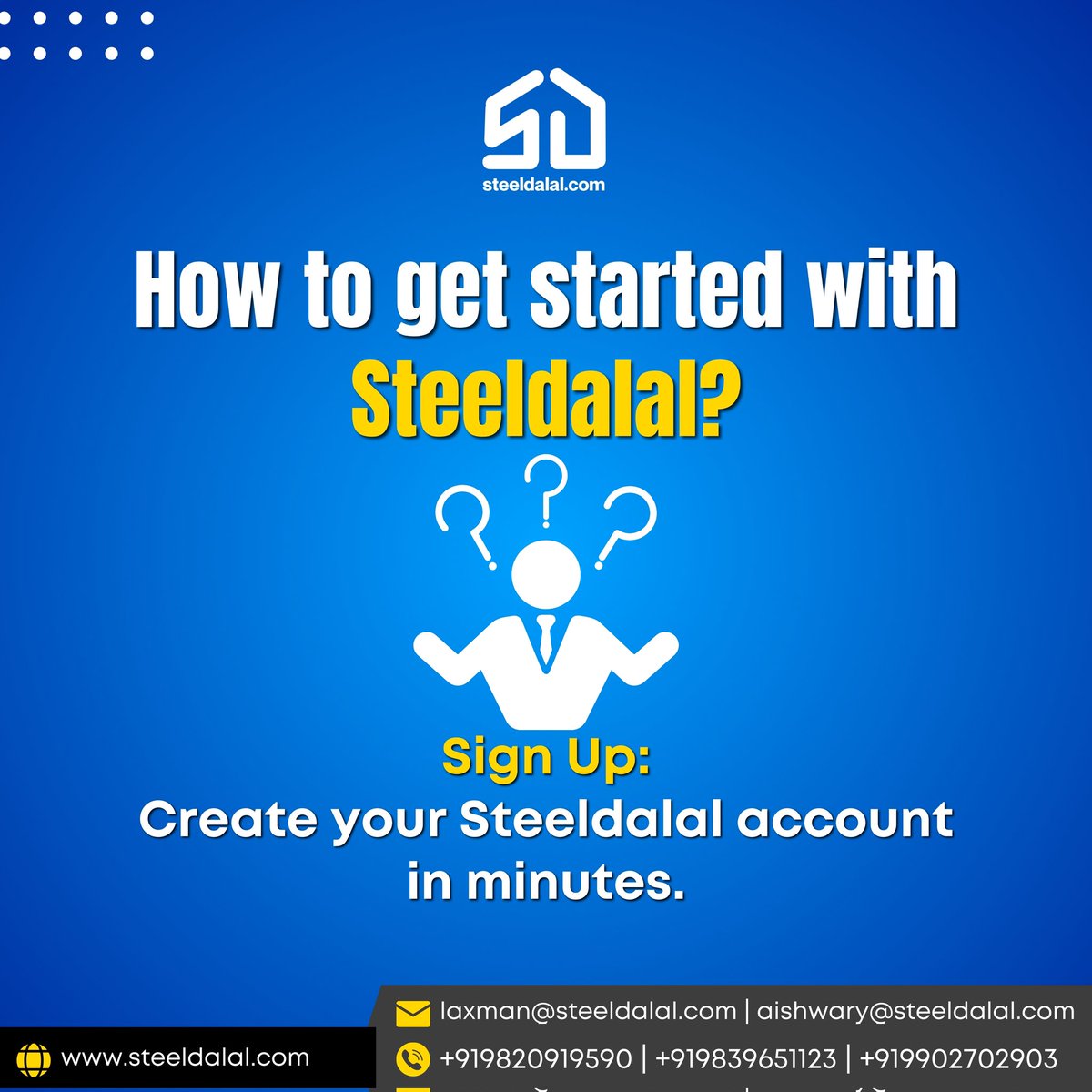 steeldalal_'s tweet image. &quot;Ready to elevate your steel game? Sign up with Steeldalal now! 📈 Explore, trade, and conquer the steel market with confidence.

 #SteeldalalSuccess #constructionsDeals #Steelsolution #onlinesteelmarketplace #steelvendor #steelmarket #b2bmarketing
