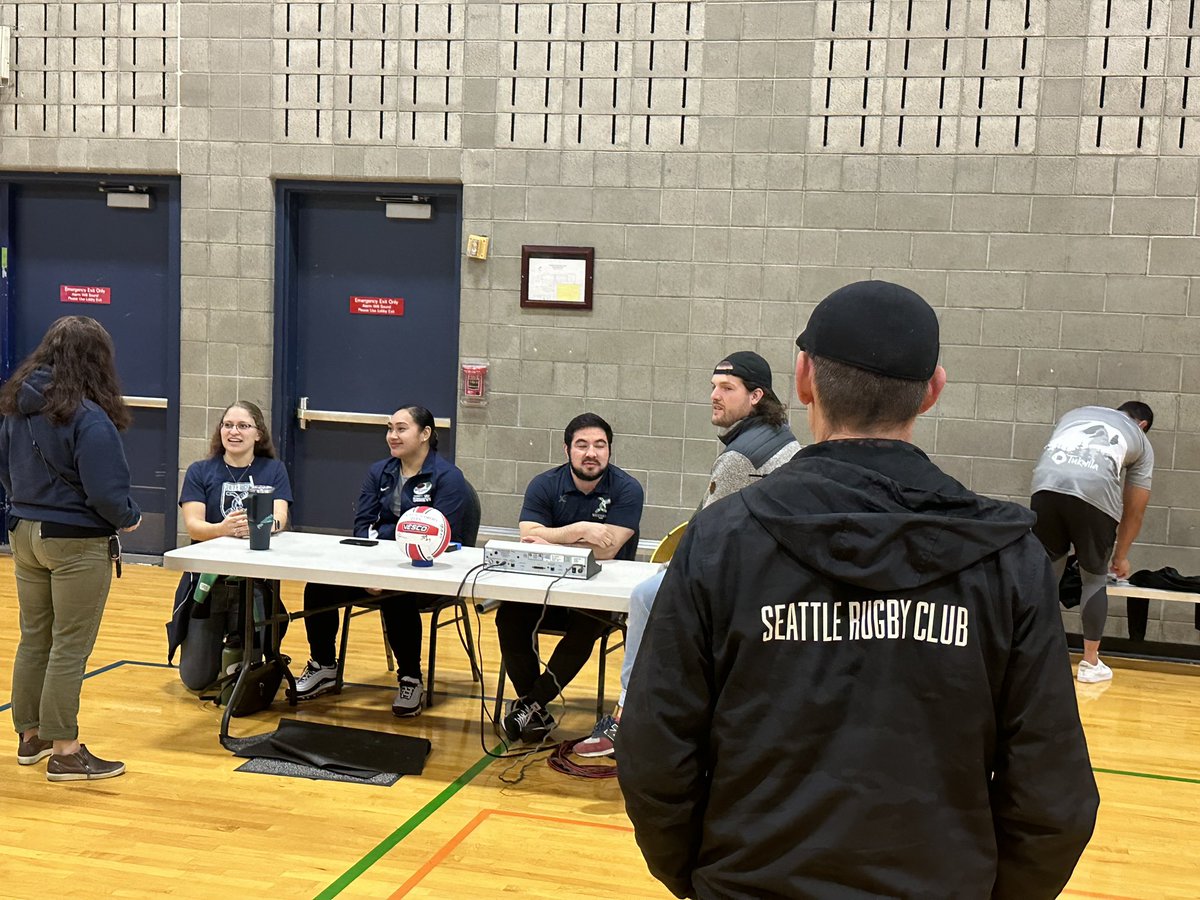 Thank you to our players and Club members who volunteered at this past weekend’s Seattle Slam Wheelchair #Rugby vs @seawolvesrugby match! ♿️🏐 Over $9,000 was raised for them, community members were introduced to another code of the game, and so much fun was had. #UpTheOrcas