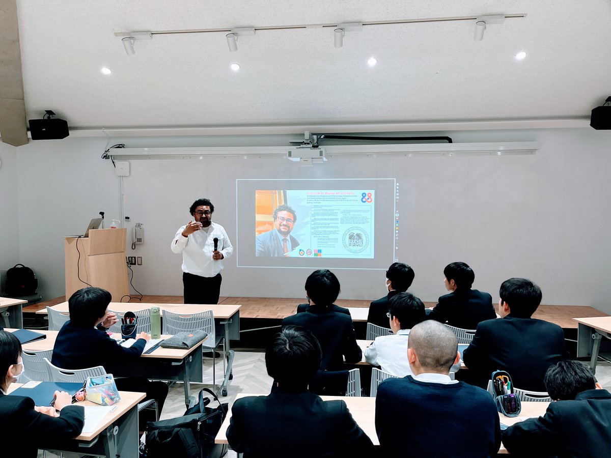 DrSonuBhaskar's tweet photo. On December 13, 2023, just days before leaving for the winter holidays, I had the distinct honour and pleasure of delivering an invited lecture at Nishiyamatogakuen Junior High School in #Nara, #Japan 🇯🇵. 

The event was made possible through the gracious invitation extended by Mr. Michihiro Takasaki, the project leader for the transformative "Remove The Ceiling" initiative. 

It was a heartfelt experience to connect with such bright and enthusiastic young minds!

During the lecture, I had the opportunity to share fragments of my life journey—highlighting both successes and failures—and to delve into the profound love I harbour for medicine, neuroscience, and the broader realm of science. 

I underscored why genuine curiosity, purpose and service are key to shaping the world we inhabit. Glad that the conversations resonated deeply with the students. 

The energy in the room was electrifying. Witnessing the students' eyes light up with curiosity and passion was truly inspiring. Their eagerness to contribute positively to the world around them was palpable.

The overwhelming positive remarks and feedback from the students following the lecture and later via email warmed my heart. It is moments like these that reaffirm the transformative power of education and mentorship. By nurturing the flames of ambition within each young soul, we indeed contribute to creating a better world. 

As someone who holds a deep-seated passion for mentoring students, I am profoundly grateful for the opportunity to connect with such a dynamic and enthusiastic cohort. 

They are the architects of tomorrow's dreams, and their steadfast resolve instils within me a sense of optimism for a future brimming with promise and possibility.

In the immortal words of Helen Keller, "Alone we can do so little; together we can do so much." Let us continue to break down barriers, kindle the flames of inspiration, and empower the leaders of tomorrow to reach for the stars and beyond!

With heartfelt gratitude to Mr. Takasaki and the entire Nishiyamatogakuen Junior High School community for their invitation to visit the school and for welcoming me with open arms.
#GlobalHealth #neurology #Stroke #MedEd #GlobalNeurology #Humanitarian #GlobalCitizen 
#Science #Medicine #Education #STEMMatters 
#RemoveTheCeiling #Inspiration #Mentorship #ScienceEducation 🌟🔬📚
#AlwaysAustralian #AdvanceAustralian #GlobalAustralians #GlobalIndians @thebetterindia @JapaninIndia @GlobalNeuroLab @ReprogramGlobal