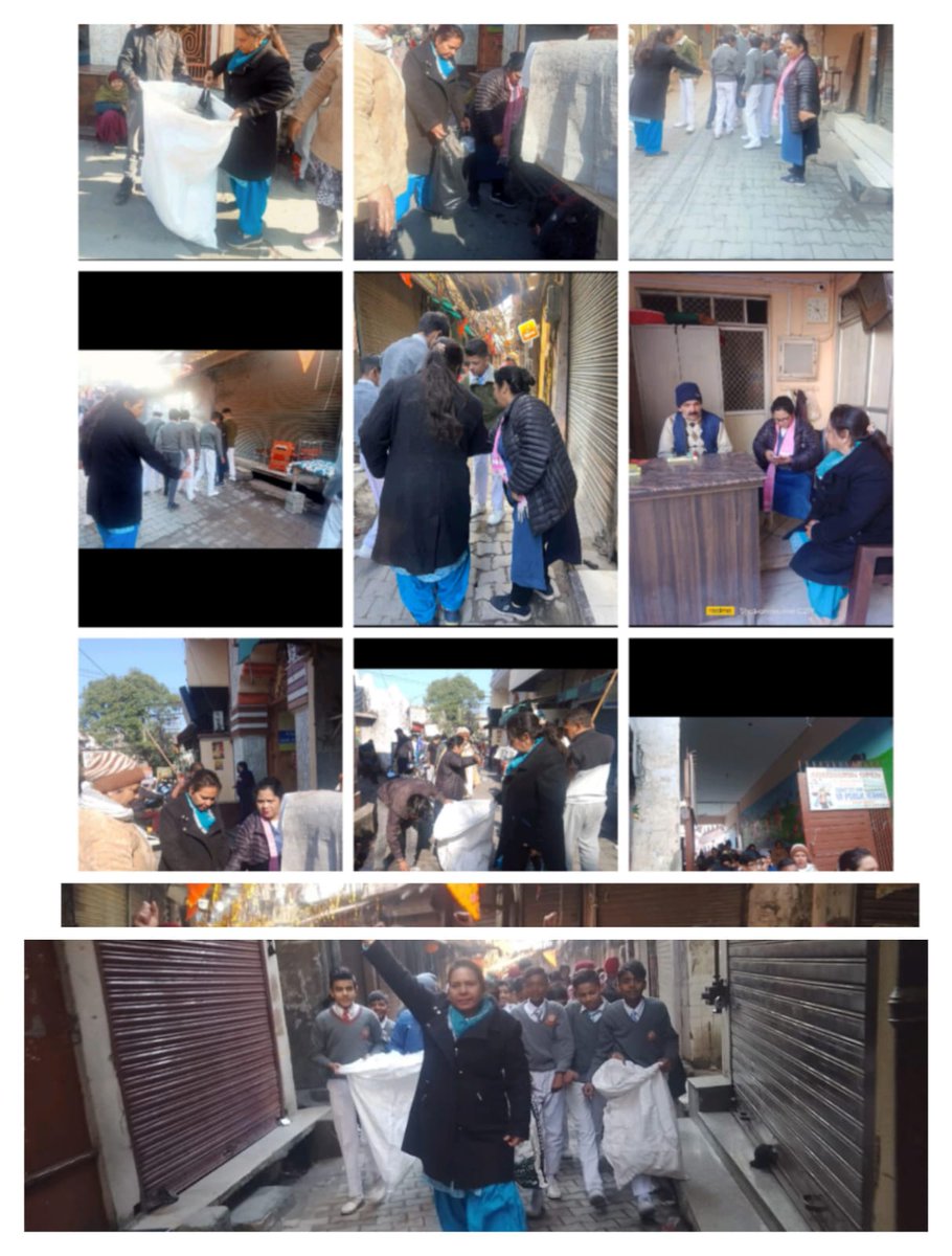 McJalandhar's tweet image. 5 feb 2024 Under the campaign &quot;Plastic waste collection&quot; Conducted at Patel chownk flower markit,Mai Heera gate market, Chintpurni Mandir and mittha bazar.
Ploughing of plastic waste and being aware of the market stop to use plastic waste with students and teaching staff.#pmidc
