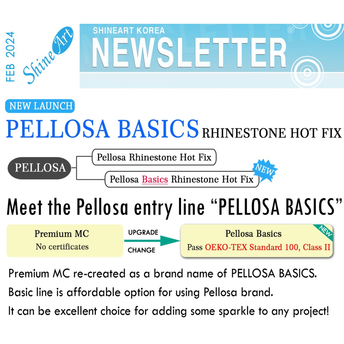 shineartmall's tweet photo. Our premium mc h/f re-created as a brand name of PELLOSA BASICS.
.
Let's say Hello to our new line🥰 which has OEKO-TEX certification.
.
Order is available after CNY holidays!😊
.
Can't wait to meet you guys!
.
#rhinestones #oekotex #pellosa #shineartkorea #hotfix #crystals https://t.co/VJvVrlja3N