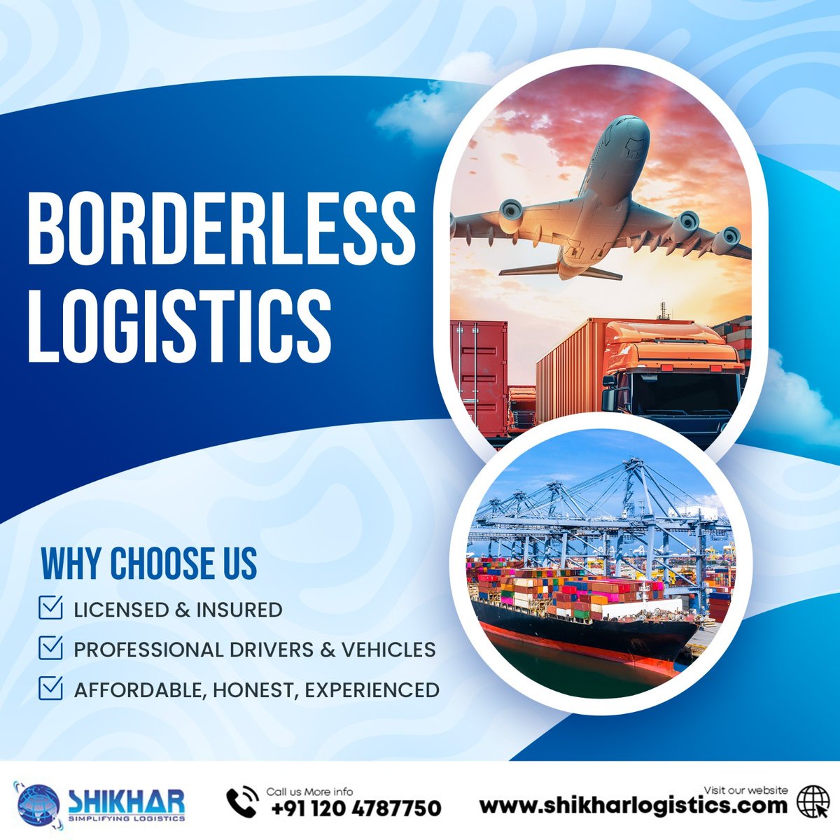 ShikharLogistic's tweet photo. Breaking boundaries with Shikhar Logistics! โ๏ธ Embracing the spirit of 'Borderless Logistics' to connect people, places, and possibilities.we've got your logistics covered! ๐ #ShikharLogistics #BorderlessLogistics #ConnectingWorlds #LogisticsExperts #Warehousing3PL #AirFreight https://t.co/NS4CHMMa80