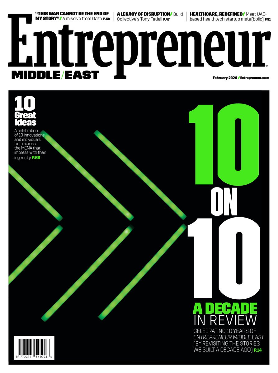 EntMagazineME's tweet photo. With the February 2024 edition of Entrepreneur Middle East, we're celebrating our 10th anniversary! 🥳 To mark this milestone, we’re revisiting 10 stories that we featured a decade ago--but there's a lot more to check out in this special issue! Read here:  https://t.co/QsXviAG0J3 https://t.co/Yd2JXaRK4r