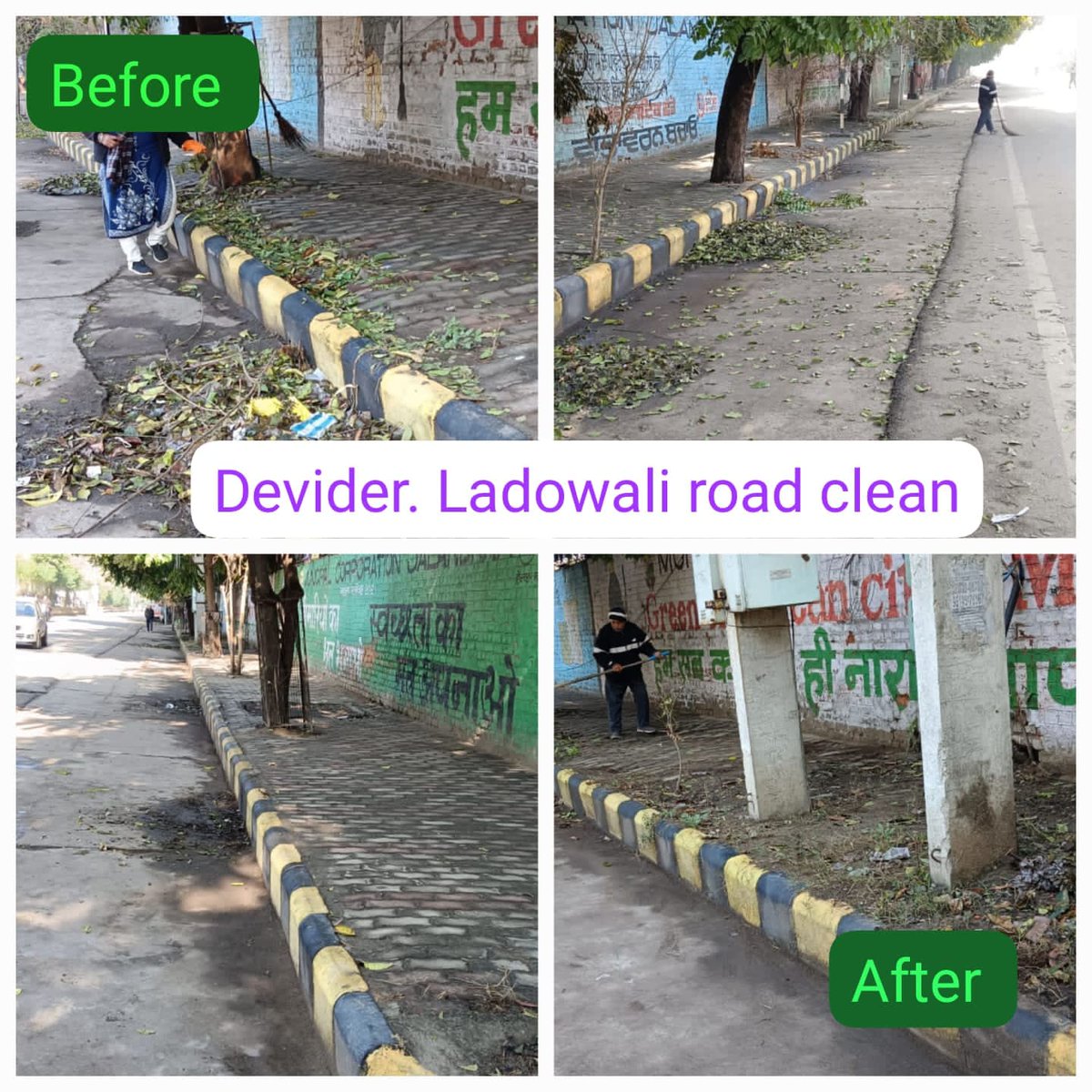McJalandhar's tweet image. PLASTIC WASTE COLLECTION CAMPAIGN DRIVE 
🌱Today visit in ward18 near Polytechnical college  did cleanliness drive in surrounding area with collected plastic waste and remove GVP Point and did it&apos;s beautification  ,clean dividers and  stop people to throw their garbage.#pmidc