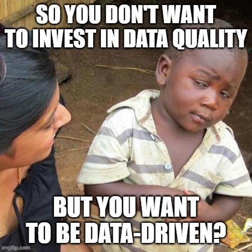 Solution_Tailor's tweet photo. Data quality isn't just about numbers; it's about trust. Building a solid foundation of trustworthy data is essential for businesses aiming to become truly data-driven. #TrustInData #DataQuality #DataDrivenDecisions https://t.co/1pUDZBnYck