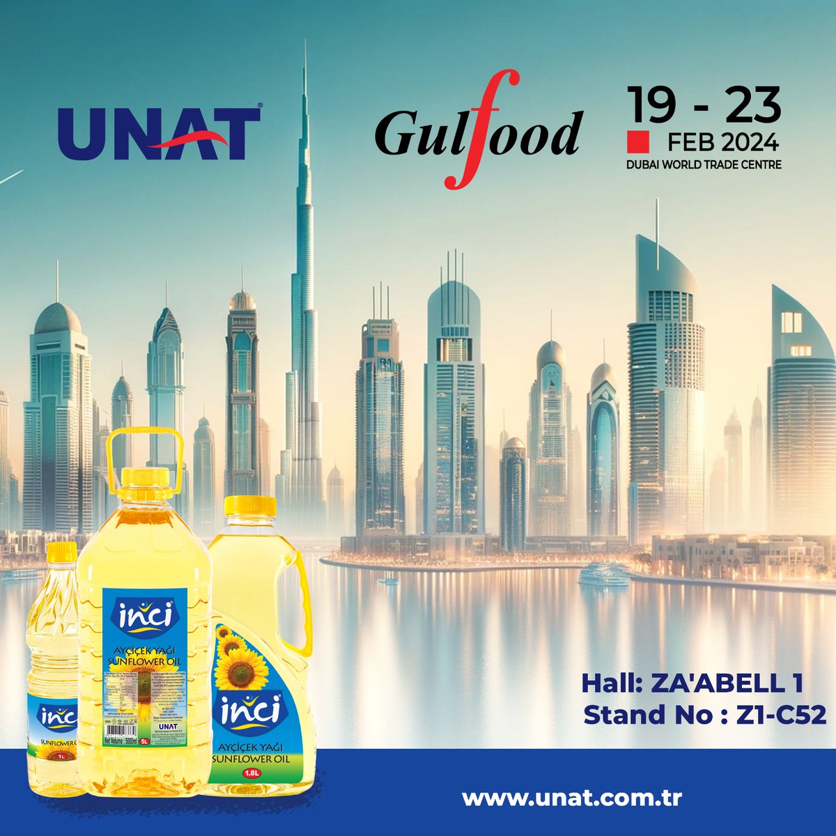 #Gulfood2024 fuarında yerimizi aldık sizleride bekleriz.

We placed at #Gulfood2024 fair we will be waiting for you.