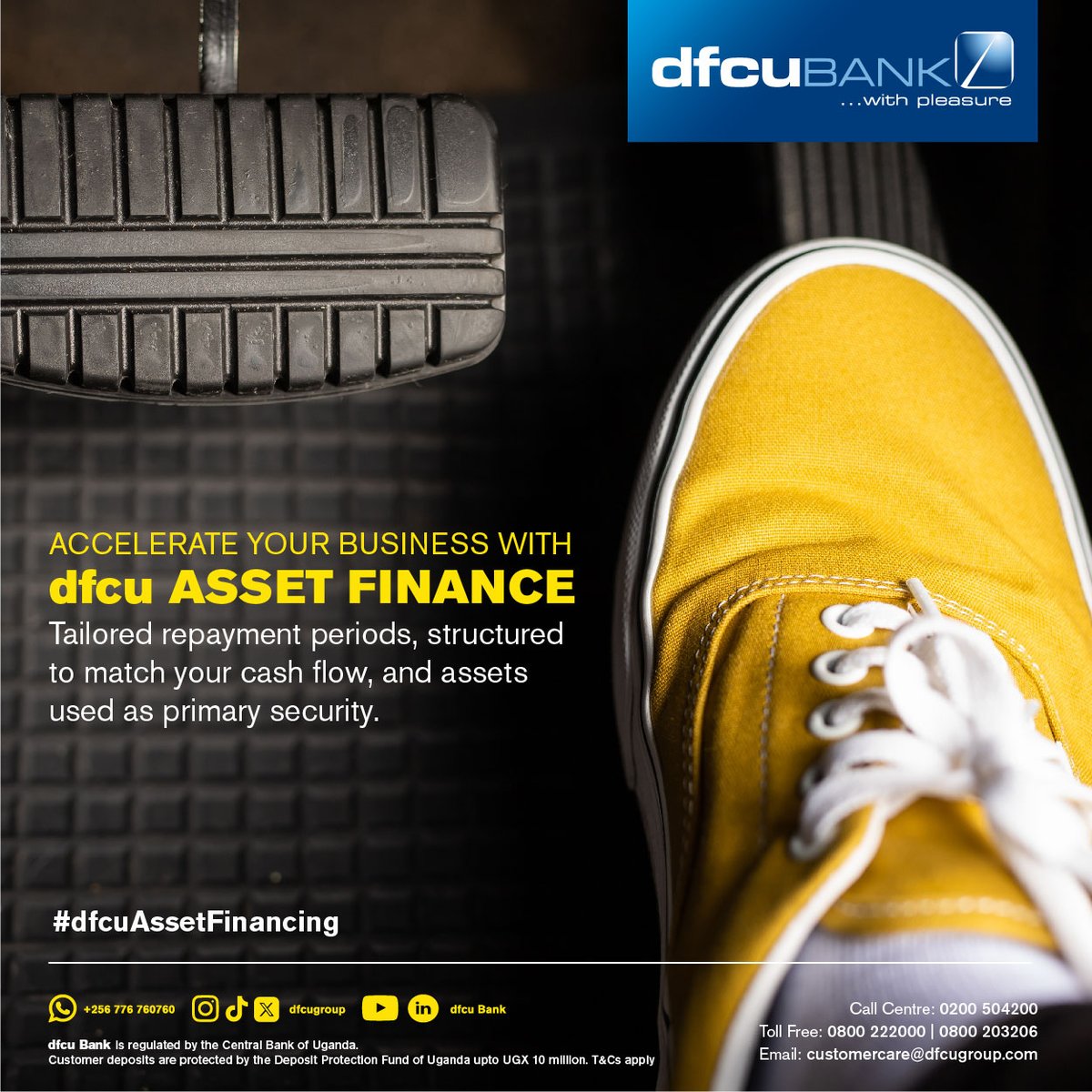 #AD📢
Unlock your business potentials with #dfcuAssetFinance and go next level〽️

This product from @dfcugroup helps you access funds using your assets as security.

For more Call 0800 222000 to get assistance.
#TransformingLivesAndBusinesses