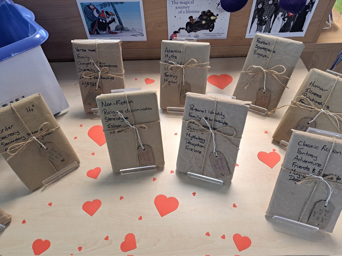 CharlotteC1782's tweet photo. Quite pleased with how my little blind date display has turned out. It's got the students intrigued which was the aim. Lots of positive comments from staff too. #SchooLibraries https://t.co/qQr2epcNZ6