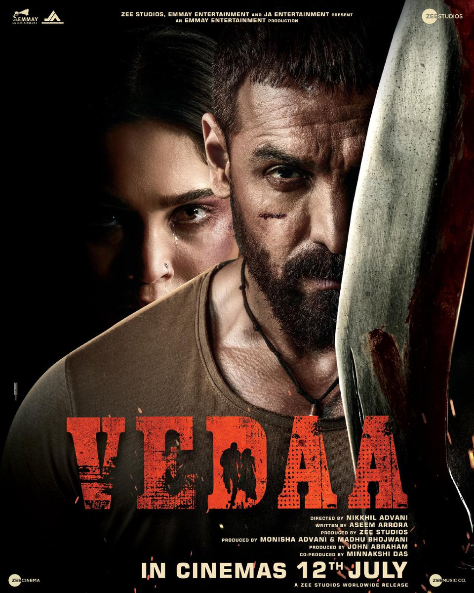 Dive into the world of #Vedaa.

Watch #Vedaa releasing at #wavecinemas on 12 July 2024. 

#johnabraham #sharvari  #tamannaah #nikkhiladvani  #madhubhojwani #shariq_patel #minnakshidas #aseemarrora #zeestudiosofficial  #zeecinema