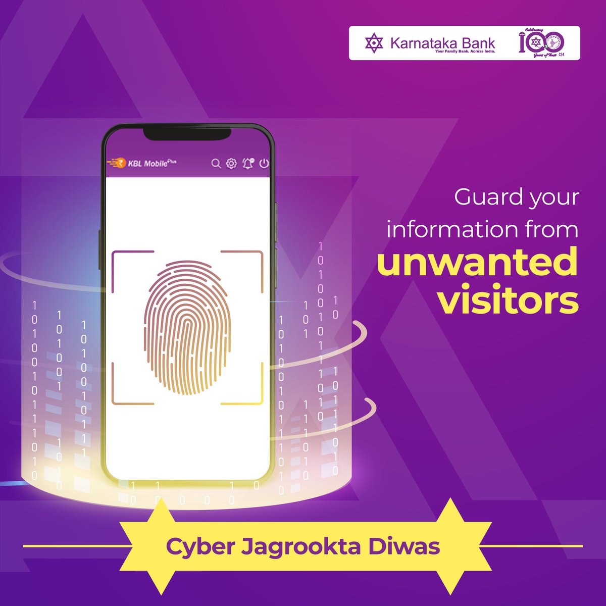 Guard Your Digital Fortress! 
Strengthen Your Defense with Strong Passwords and Cyber Vigilance.

For more such cyber security tips, visit our website:
karnatakabank.com/customer-educa…

#karnatakabank #cyberjagrooktadiwas #BeSafe #bankingfraud #fraudalert #fraudawareness #banking