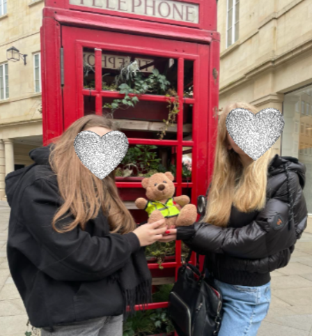 Yesterday our Westbury students spent the day in Bath with Mascot  Henry. They beautifully captured the Abbey's intricate stained glass windows with Henry featured of course. @bathabbey  @WeLoveBath