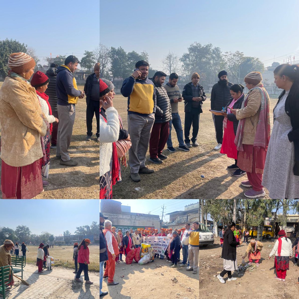 McJalandhar's tweet image. ULB Name Jalandhar
Reporting date:6.2.2024
CF Name Suman
&quot;Plastic Collection Campaign&quot;
Organised plastic Picking drive at ward no.43 Dusshera ground,RWA Chopra colony and ward no.41 Sabji mandi market with shree Ram Sewa Sabha and NSS students of  HMV collage.
#pmidc