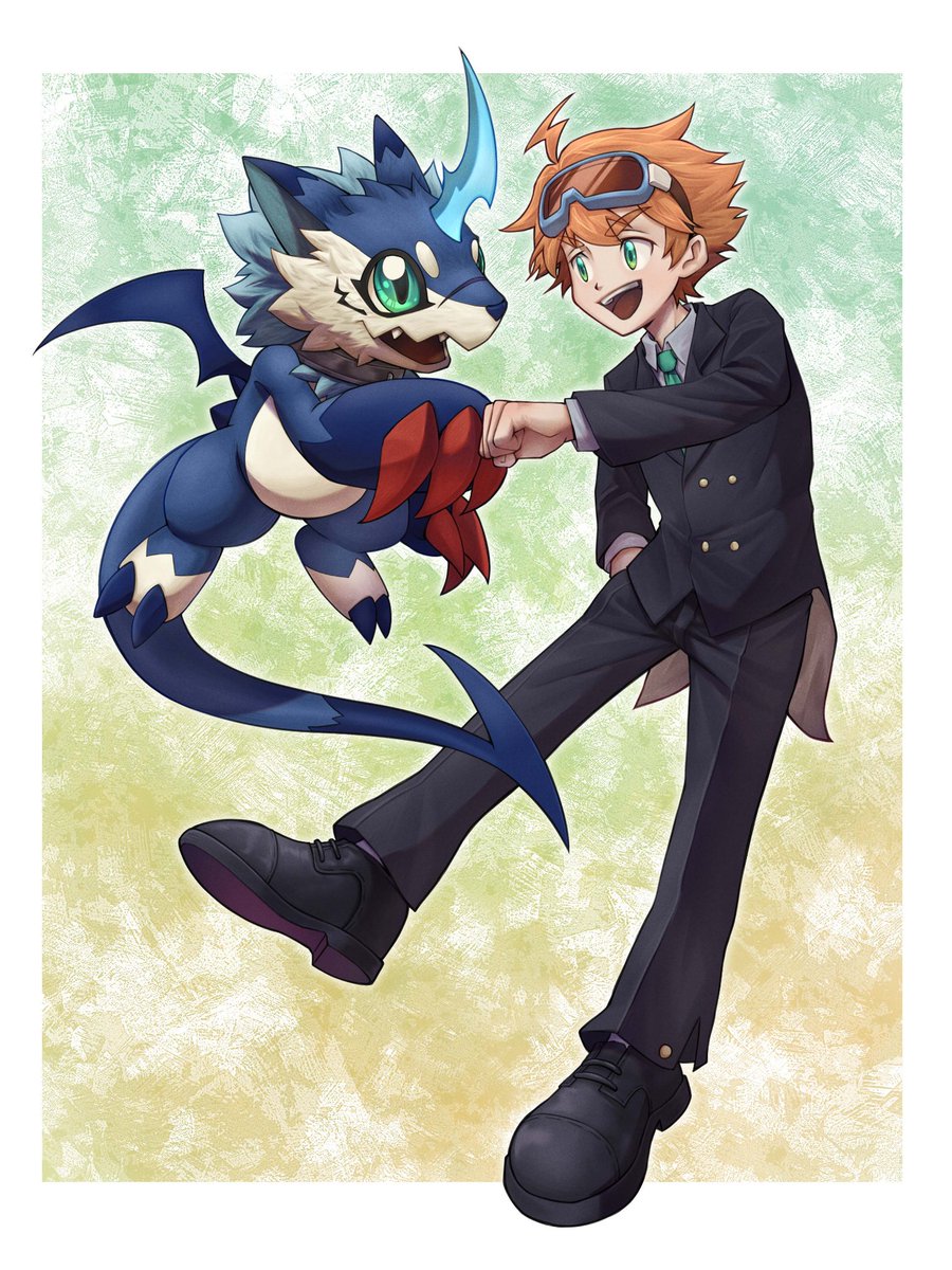 Alex&amp;Coromon
#fandigimon #デジモン #Digimon 
#digimonfanart #DigimonOC #オリデジ #digifake