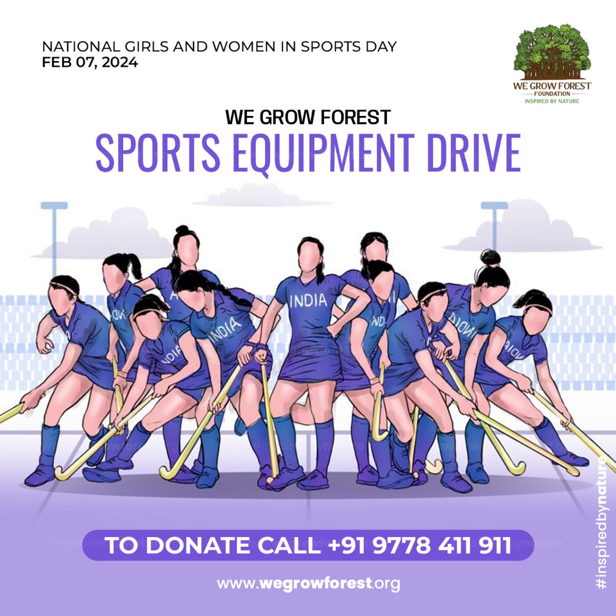 WeGrowForest's tweet photo. "𝐄𝐦𝐩𝐨𝐰𝐞𝐫𝐇𝐞𝐫 𝐒𝐩𝐨𝐫𝐭𝐬 𝐄𝐪𝐮𝐢𝐩𝐦𝐞𝐧𝐭 𝐃𝐫𝐢𝐯𝐞"

Celebrating National Girls and Women in Sports Day on Feb 07, 2024! Join We Grow Forest Foundation, inspired by nature, in our sports equipment drive. https://t.co/9LyEePbV64