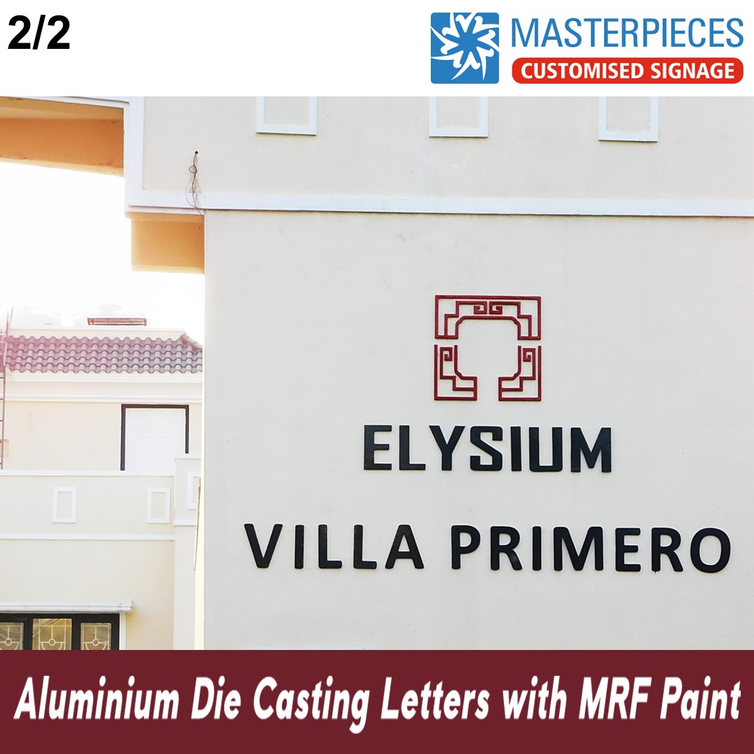 Aluminium Die Casting Letters with MRF Paint, to #Order ☎ 9500005749 or 🔗masterpieces.co.in/products/alumi…

#signage #aluminiumdiecasting #sign #aluminiumsign #outdoorsignage #elysiumproperties #elysiumvilla #villa #appartment #villasign #residence #branding #customsigns #coimbatore
