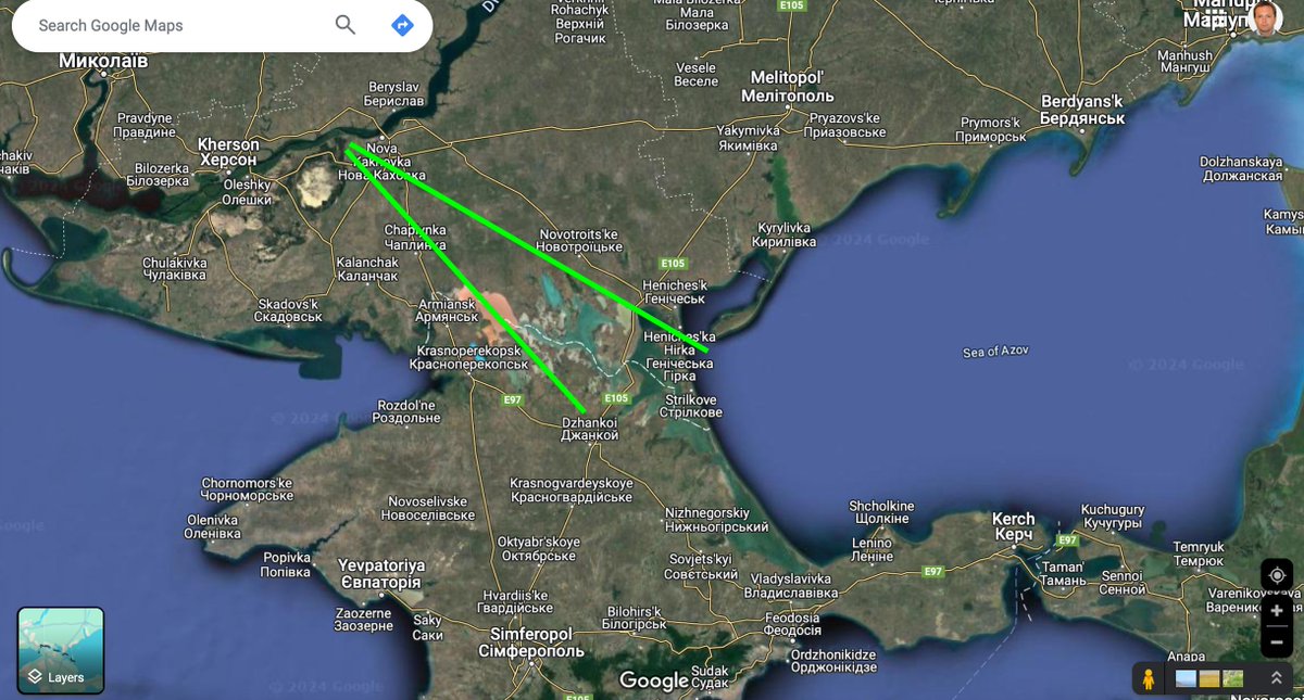 martinsvarovsky's tweet image. Pomocí #GLSDB nebudou moct Ukrajinci🇺🇦ostřelovat většinu Krymu, jako by mohli pomocí #ATACMS 
Nicméně: Budou s nimi moct na Krymu ostřelovat Heničevsk i Džankoj. Obě mimořádně důležitá místa pro Rusy🇷🇺 Z hlediska jejich logistiky i velící struktury. 
Největší přednosti #GLSDB :▶️