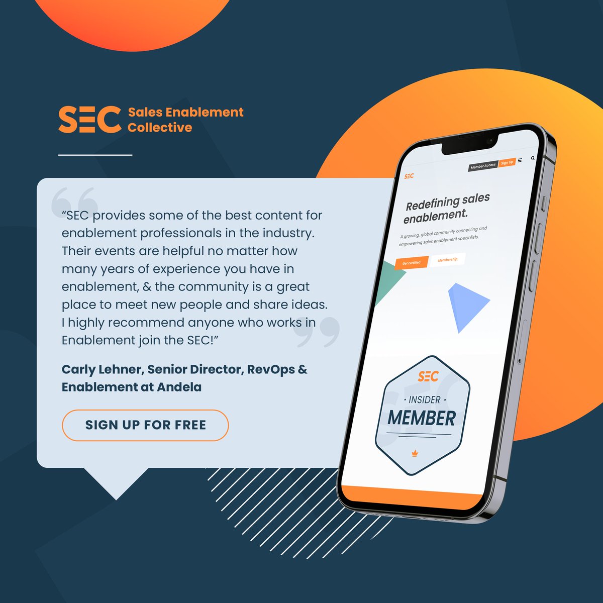 Become a Sales Enablement Collective Insider member for endless insights, connections, and real-life success stories... and we'll bet our bottom dollar that you'll be wanting more.

#freemembership #salesenablement #signup