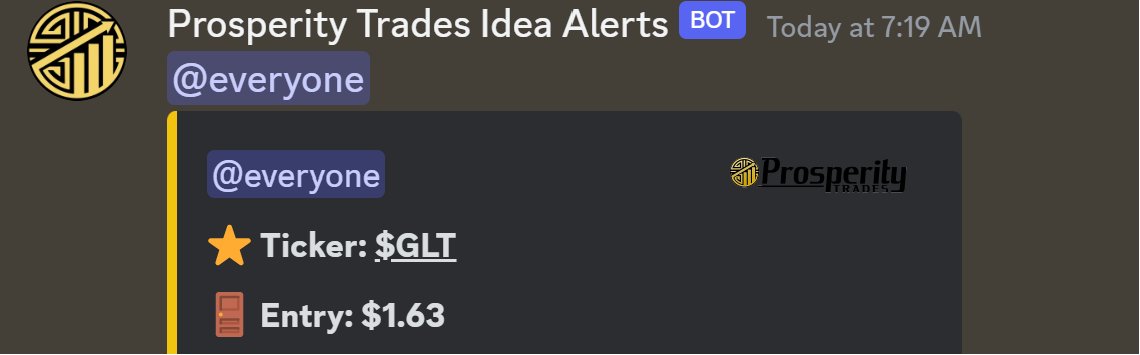 $GLT Going |  Float: 43.3M  |  IO: 78.95%
Berry Global and Glatfelter Announce Plans for Tax-Free Spin-Off and Merger of Berry's Health, Hygiene and Specialties Global Nonwovens and Films Business with Glatfelter, Creating a Global Specialty Materials Leader