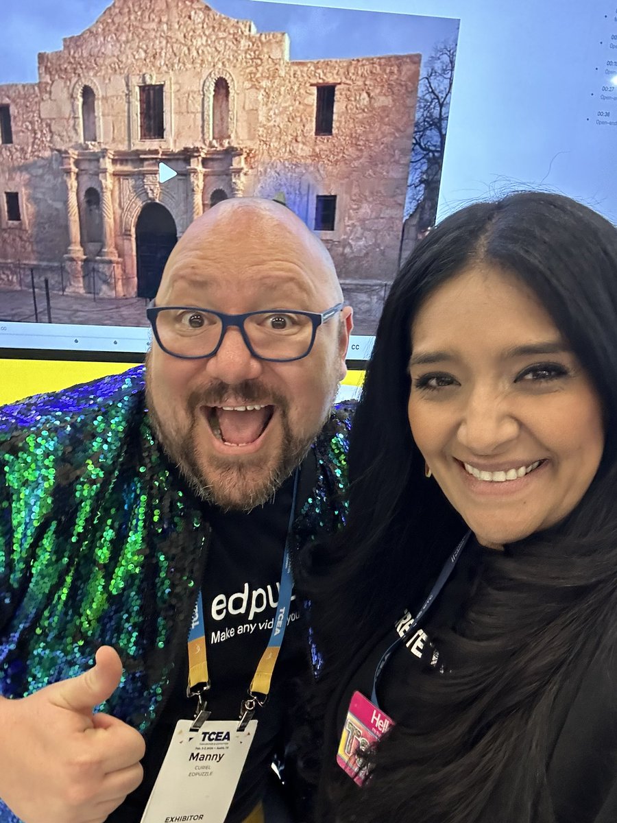 Big Shout out to @MannyDiscoTech for allowing us to showcase an ❤️appmash session between @edpuzzle and @AdobeExpress “Animate by Audio”/“Caption Video” ➡️#AdobeEduCreative
“Chronicles: Digitizing History (Elem.) 
@TCEA #TCEA #TCEA24