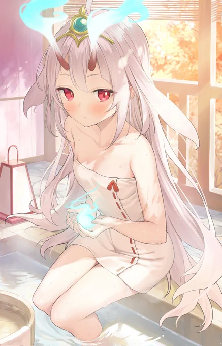 pixivリクエストにて遊戯王より「倶利伽羅天童」を描かせていただきました!温泉最高! 