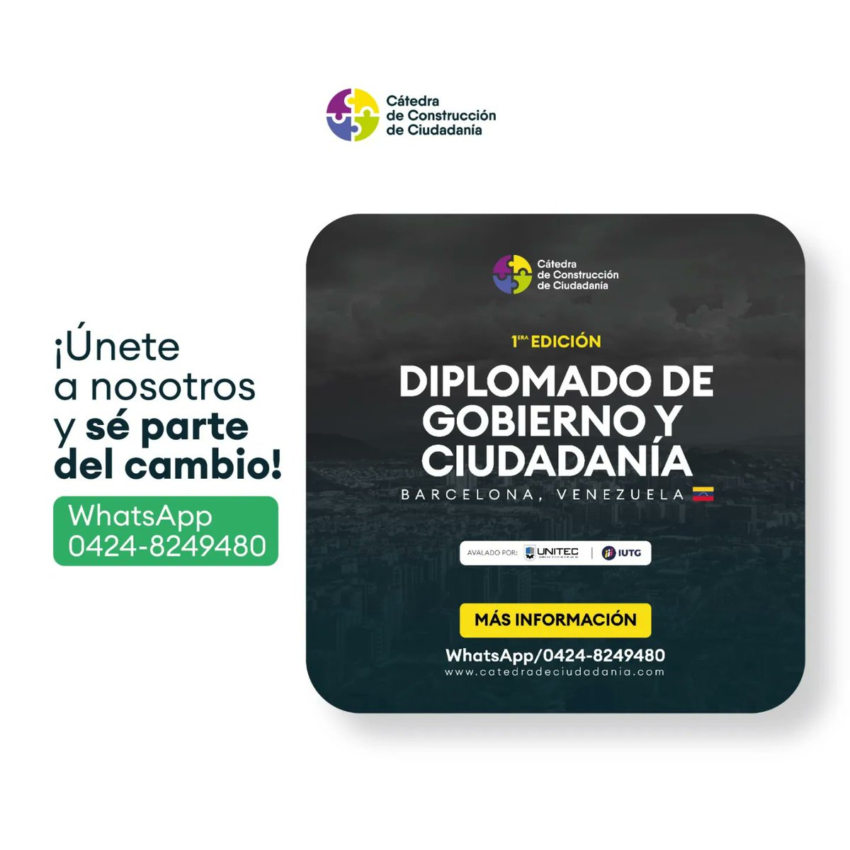 Ccciudadania's tweet photo. 🔥 ¡Despierta tu poder de cambio! 🔥

 En nuestro Diplomado de Gobierno y Ciudadanía, no solo aprendes, ¡te conviertes en el motor de la transformación! 💪 https://t.co/VmEfSJhd3m