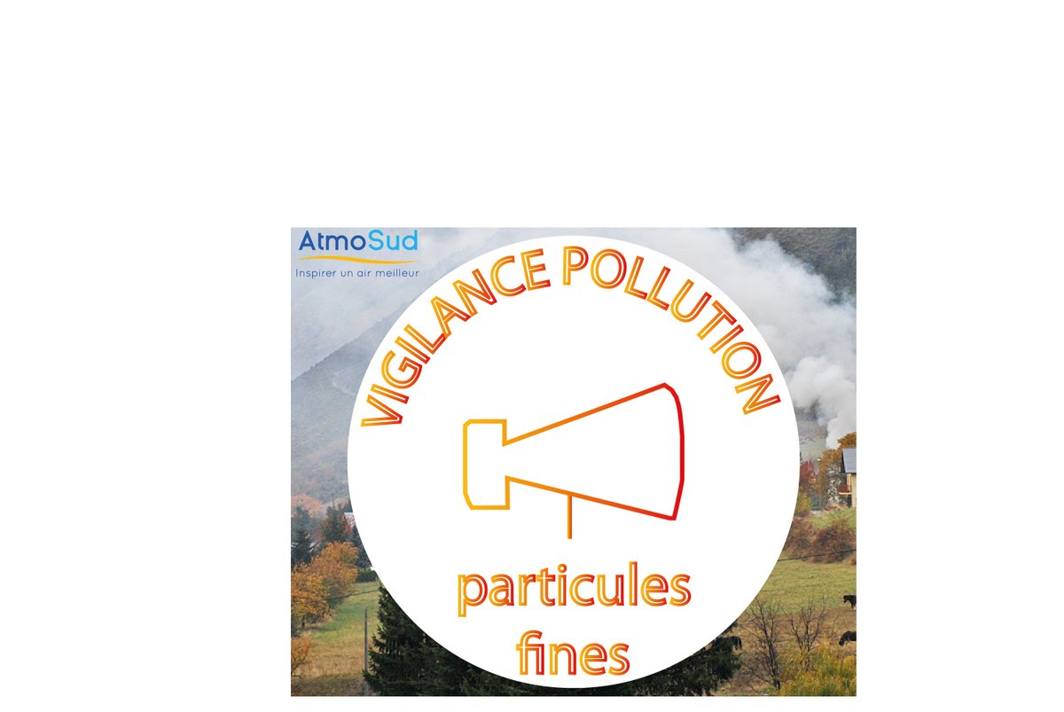 AtmoSud's tweet image. [#PICPOLLUTION] 📢 VIGILANCE POLLUTION - Ce mercredi 7 février, les #BouchesduRhone et le #Var (2e jour) + le #Vaucluse (1er jour) connaîtront un épisode de #pollution aux #particules. Dispositif préfectoral déclenché.
ℹ Plus d'infos : 👉 atmosud.org/episodes-de-po…