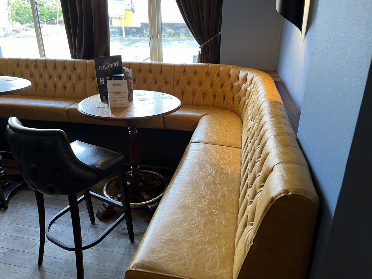 valebarfitters's tweet photo. New bar and seating for the discovery pub in Cardiff https://t.co/p4aLdYPyEl