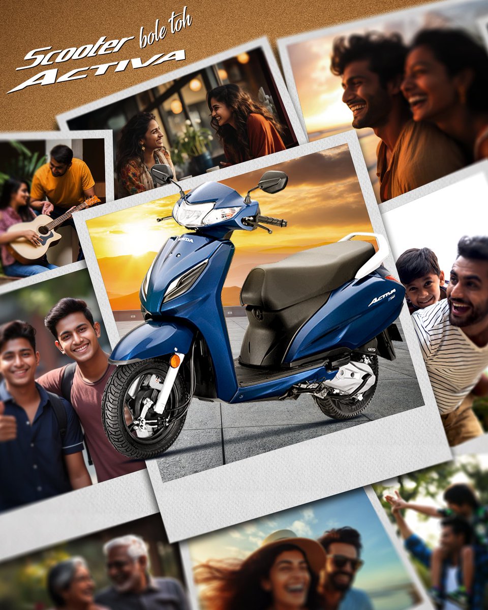 honda2wheelerin's tweet photo. Road trips are more than just reaching a destination; they're about the excitement, and laughter shared with our buddies. When it comes to those memorable journeys, trust Honda Activa to provide comfort throughout every mile of your adventure.

#Honda #Thepowerofdreams #Activa https://t.co/zSkjYnOZKw
