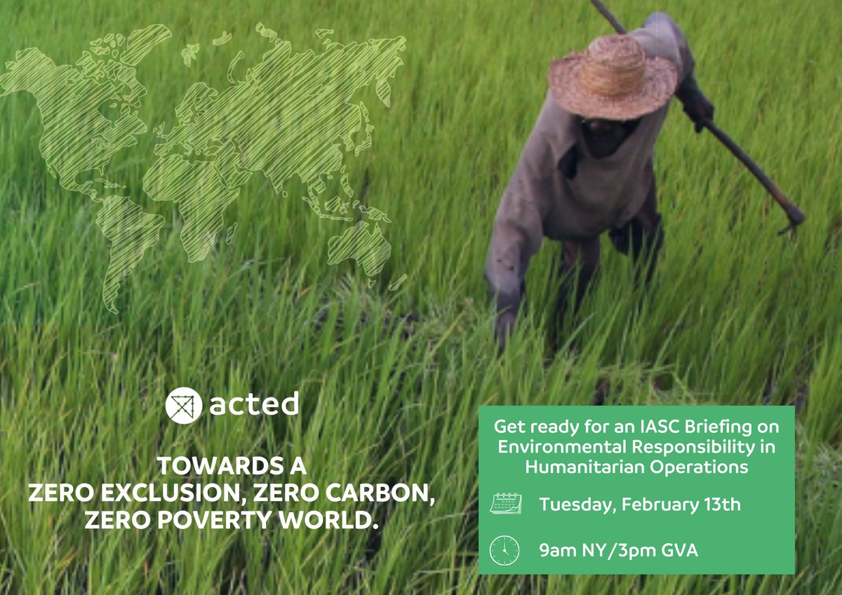 🚀 Get ready for an #IASC Briefing on #Environmental Responsibility in Humanitarian Operations ♻️ 📅 Tuesday, February 13th 🕔 9am NY/3pm GVA Join us to hear insights from @ACLEDINFO, @TheCAA_Geneva, & @logcluster and @Acted. 👉 Register now: bit.ly/490H7V9