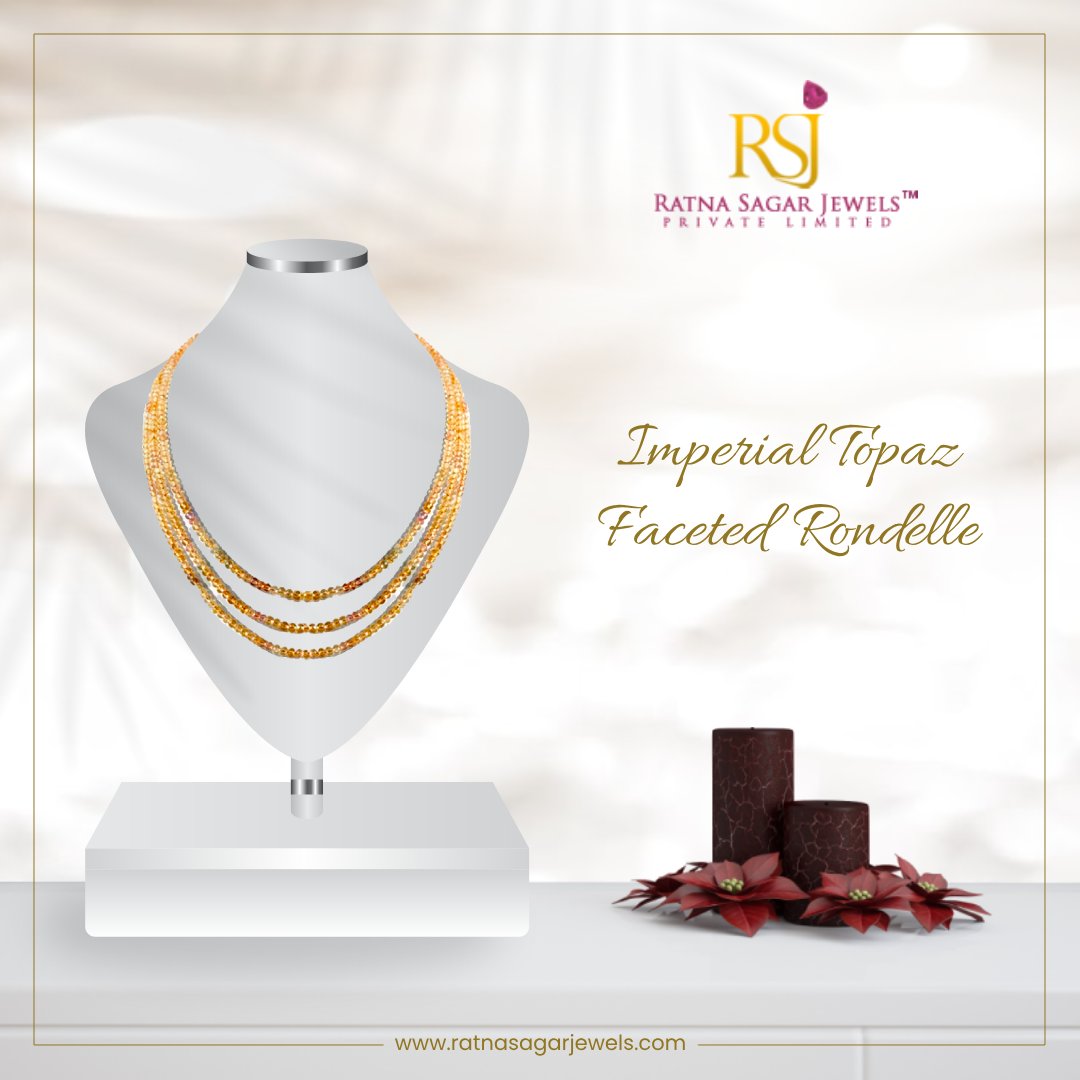 Elevate your collection with Imperial Topaz - Faceted Rondelle. Unbeatable wholesale prices for timeless sophistication.
.
Order now- ratnasagarjewels.com/product-imperi…
.
.
#RatnaSagarJewels #GemstoneBeads #BeadedJewelry #GemstoneJewels #JewelryFashion  #JewelryDesigns #JewelryAddict