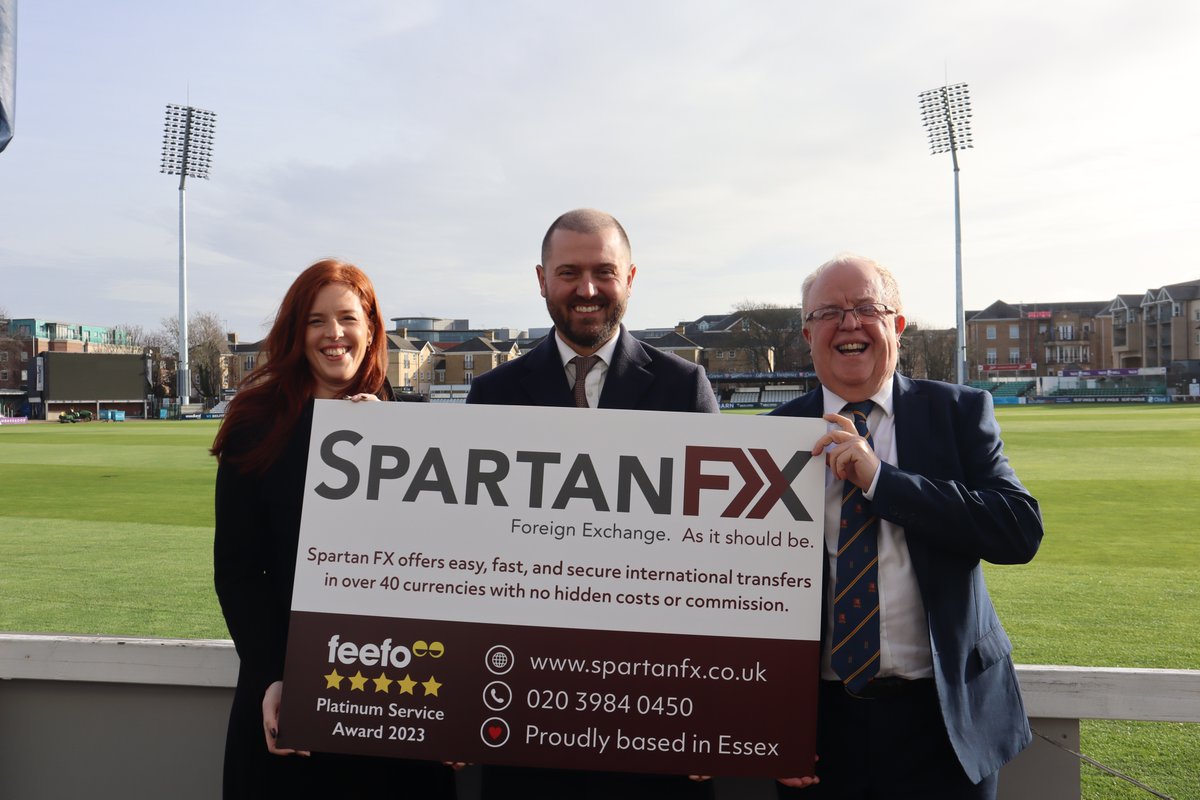 Essex Cricket Commercial (@essexcricketbtb) on Twitter photo ๐ค Essex Cricket are pleased to announce that the Club and <a href="/Spartan_FX_Ltd/">Spartan FX Ltd</a> have joined forces in a sponsorship agreement.
Spartan FX have over 50 years of combined foreign exchange experience and have helped thousands of customers move their money seamlessly around the world and ๐ค Essex Cricket are pleased to announce that the Club and <a href="/Spartan_FX_Ltd/">Spartan FX Ltd</a> have joined forces in a sponsorship agreement.
Spartan FX have over 50 years of combined foreign exchange experience and have helped thousands of customers move their money seamlessly around the world and
