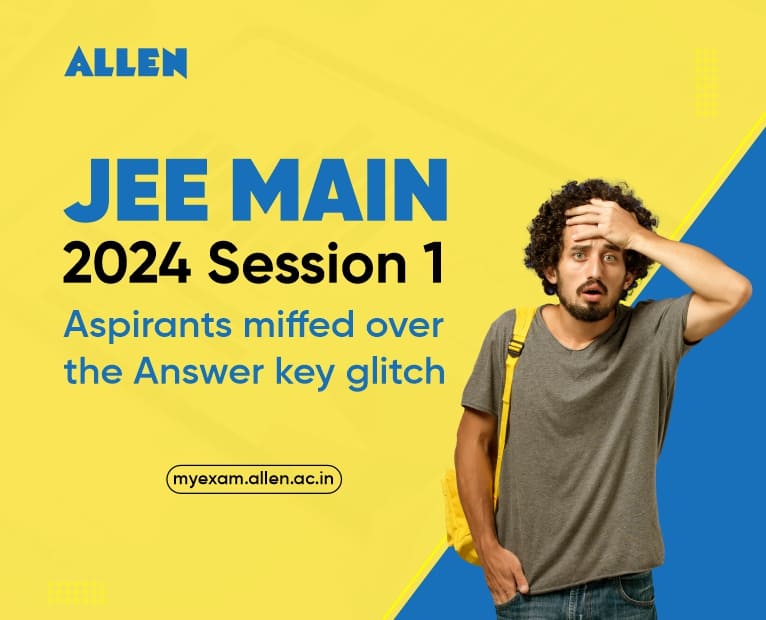 ALLENkota's tweet image. #JEEupdate
JEE Main ‘24 Session 1 Aspirants Miffed with the Answer Key Glitch. 
Know more: myexam.allen.ac.in/jee-main-answe…

#JEEMain2024 #JEEMain #ProvisionalAnswerKey