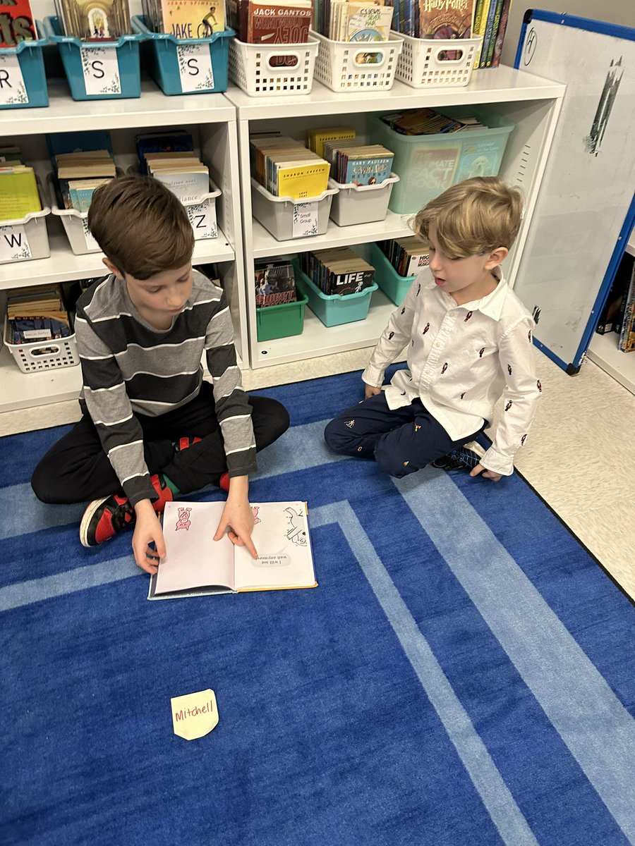 MsDalyOP's tweet photo. Kindergarten had so much fun with their 4th grade reading buddies! 📚 https://t.co/945JRPJ3us