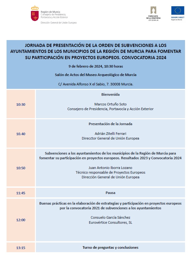 EuroVertiC's tweet photo. 📢 ¿Eres administración municipal de la #RegióndeMurcia y quieres participar en #proyectoseuropeos? Si quieres que tu municipio aproveche las oportunidades de financiación que brinda Europa🇪🇺, te interesa la jornada organizada por @PortavociaCARM. Participa @ConsueloGarcaS3. https://t.co/LQq4crMrE4