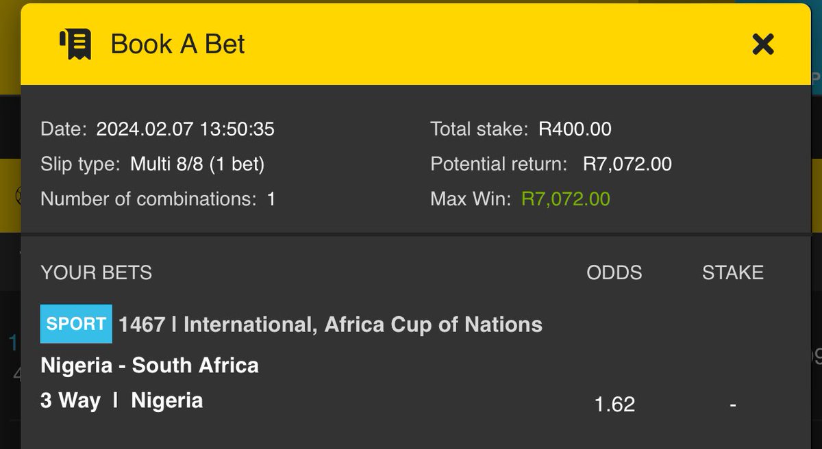 Abdull (@abdullaahi451) on Twitter photo 17 odde:
<a href="/Easybet_SA/">Easybet South Africa</a> 356114 💯🤞
Easybet.co.za/share-a-bet/35…
Sign up here: ebpartners.click/o/TIoHBA
Promo code: ABDULL
Share with others to jump in
#YellowArmy 💛 17 odde:
<a href="/Easybet_SA/">Easybet South Africa</a> 356114 💯🤞
Easybet.co.za/share-a-bet/35…
Sign up here: ebpartners.click/o/TIoHBA
Promo code: ABDULL
Share with others to jump in
#YellowArmy 💛