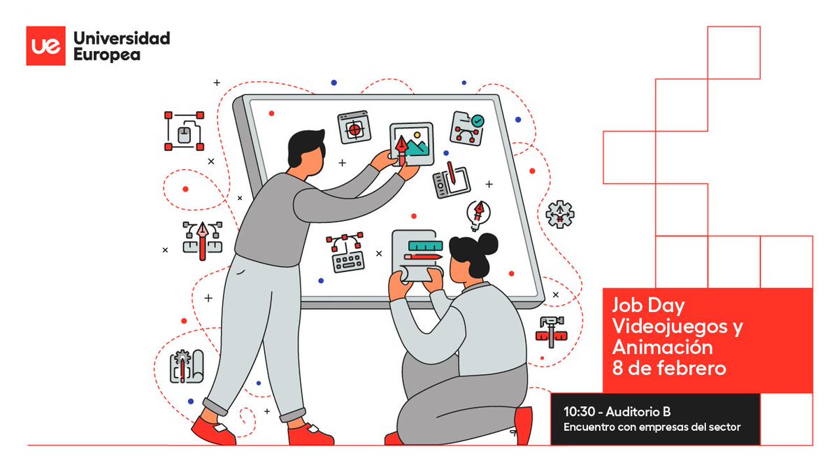 Mañana, la Universidad Europea celebra el Job Day de Animación y Videojuegos, una iniciativa puesta en marcha por #CreativeCampus y la Unidad de Empleabilidad &amp; Emprendimiento Universidad Europea de Madrid.

¡No te la pierdas!
creativecampus.universidadeuropea.com/eventos/job-da…