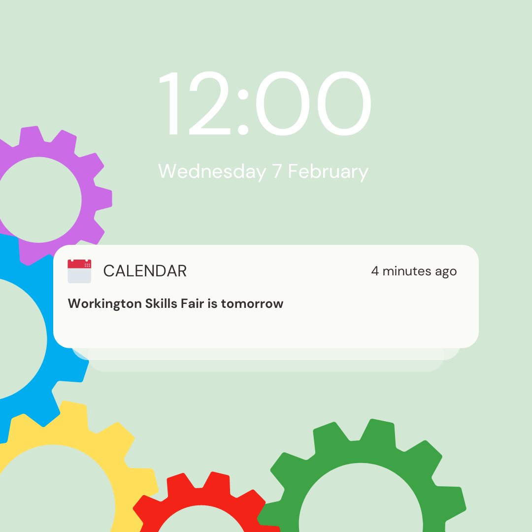 One day to go!

The Workington Skills Fair kicks off at 3pm tomorrow!

Showcasing the plethora of amazing opportunities on our doorstep - from jobs to funded training - if you're looking for your next steps make sure to be there!

📍 Workington Leisure Centre, CA14 2DX