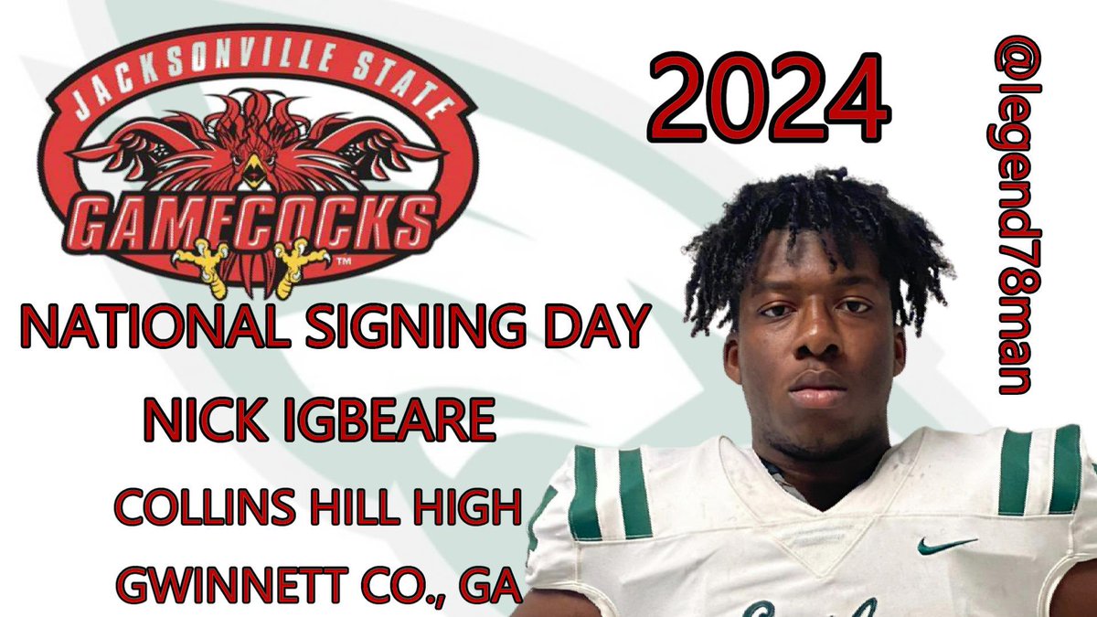 Today 2/7 @ 2:45PM please join us in the Collins Hill commons for the celebration and SIGNING of these 2 GREAT young men! So proud of their accomplishments on and off the field and no one more deserving! <a href="/cnsh23/">cedric nash</a> <a href="/legend78man/">Nick igbeare🇳🇬</a> <a href="/CHHSEaglesFB/">CHHS Football</a> <a href="/CHHS_Sports/">AD@TheHill</a> 

GO EAGLES 🦅. #FORTHEHILL