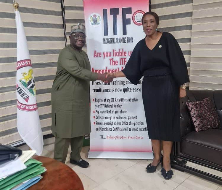 I paid a courtesy visit to the Director General/CEO, @itfnigeria, Dr. Afiz Oluwatoyin Ogun in Abuja. I expressed the need for close collaboration between the Agency and Lagos State, to co-create programs that will strengthen the nation's industrial and economic sector.