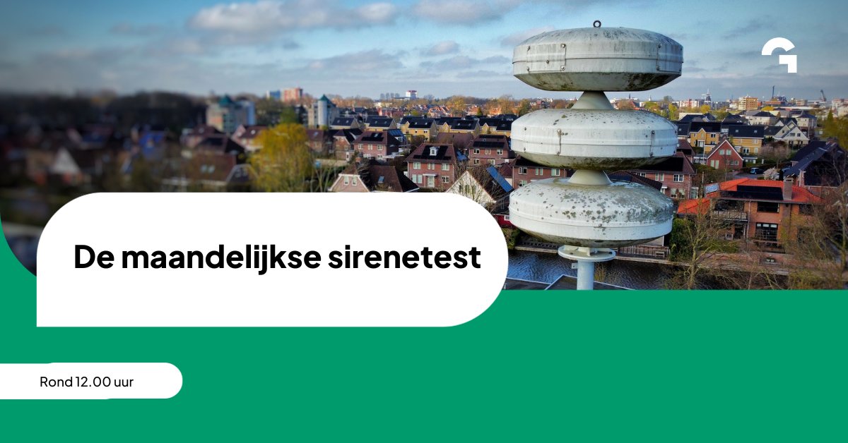 🔊 Iedere eerste maandag van de maand rond 12.00 uur test de Nederlandse overheid het #luchtalarm. Zo ook vandaag. Het geluid van het luchtalarm duurt 1 minuut en 26 seconden. Er is dan niets aan de hand en u hoeft niets te doen. Meer info ➡️ veiligheidsregiogroningen.nl/checklists/maa…