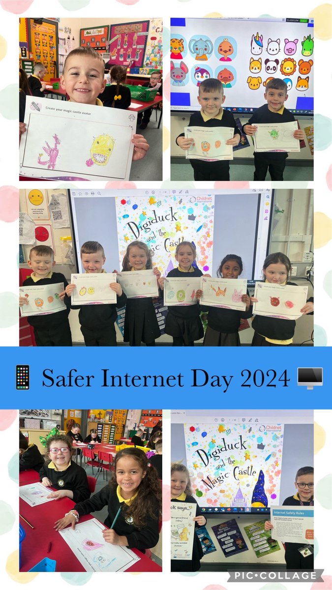 Miss Breen's P2 class went on an adventure with DigiDuck yesterday. They read the story and spotted the silly mistakes DigiDuck made when playing games online. They even made their own avatars that could be used for their online games! #saferinternetday 📱 🖥️ #APathwayToSuccess