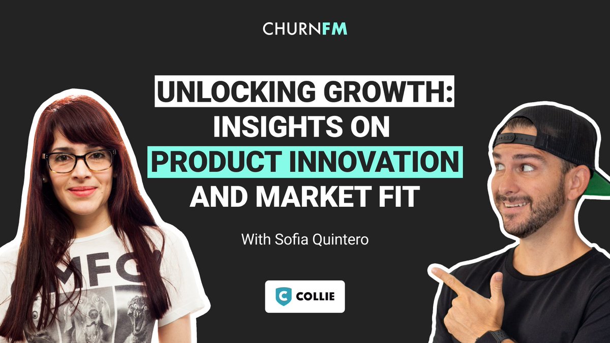 churnfm's tweet photo. 🎙️This week on the show we have @Sofiaqt, CEO &amp; Co-Founder of @AppCollie.

Listen to Sofia share her experience finding product market fit at @heyenjoyhq and evolving to keep it. Click to listen: https://t.co/0VNDosXRxi https://t.co/2SLt52hoiE