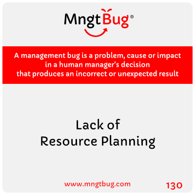 espinheirae's tweet photo. MngtBug 130: Lack of Resource Planning!

Do you know someone who wants to solve this problem? 😉
Share with them!

#humanmngt #mngtbug #problemmapping #iaf_eme #facilitation #iaf_portugal #IAFacilitators #projectmanagement #pmi #ipma https://t.co/7UVgMsHZff