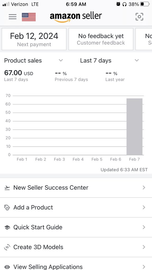 FBA_Blade's tweet image. That first AMZ sale feeling…