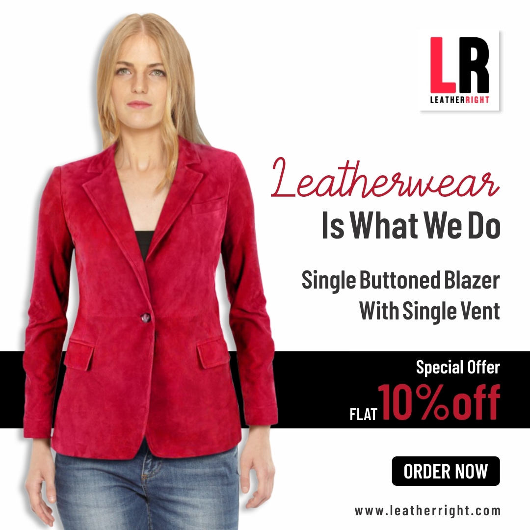 This Valentine gift yourself a #leatherblazer
.
.
#leatherright #leatherjacket #blazerforwomen #womensblazer #leatherclothing #leatherfashion