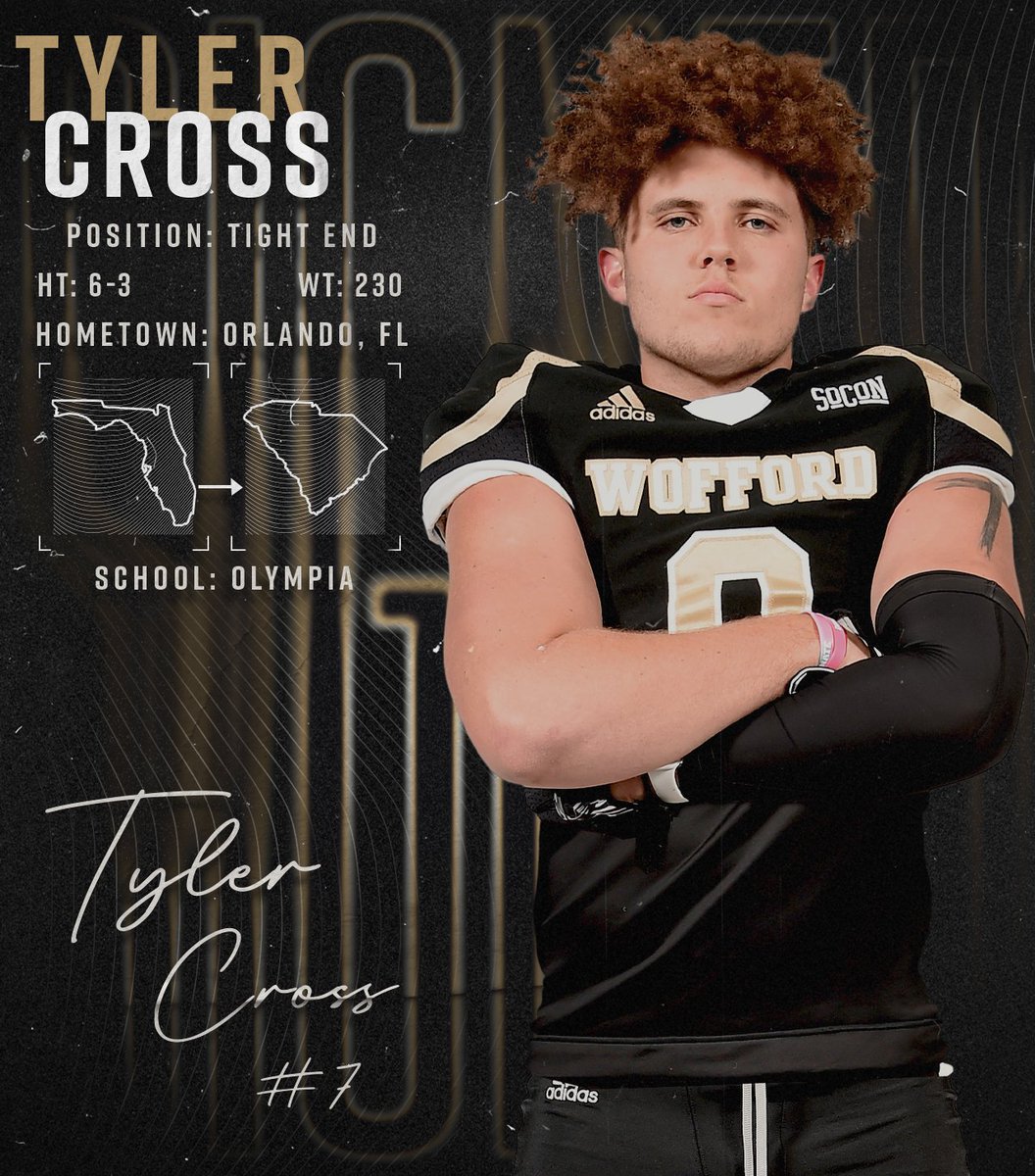The first new Terrier this morning - a tight end from Orlando, Florida, Tyler Cross. Welcome to Wofford!