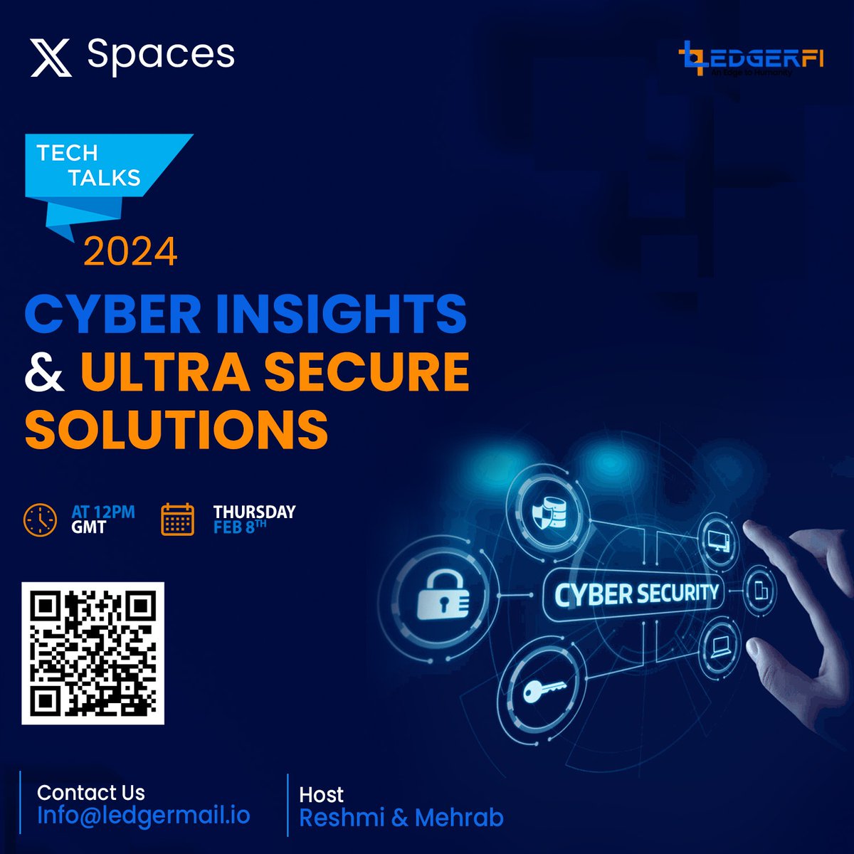 Ledger_Fi's tweet photo. Prepare to stay informed with the cutting-edge Cyber News and Headlines! Don't miss our exclusive X Spaces Session this Thursday at 12pm GMT, where we delve into Ultra Secure Solutions with LedgerFi. https://t.co/0WTXW8NuHB