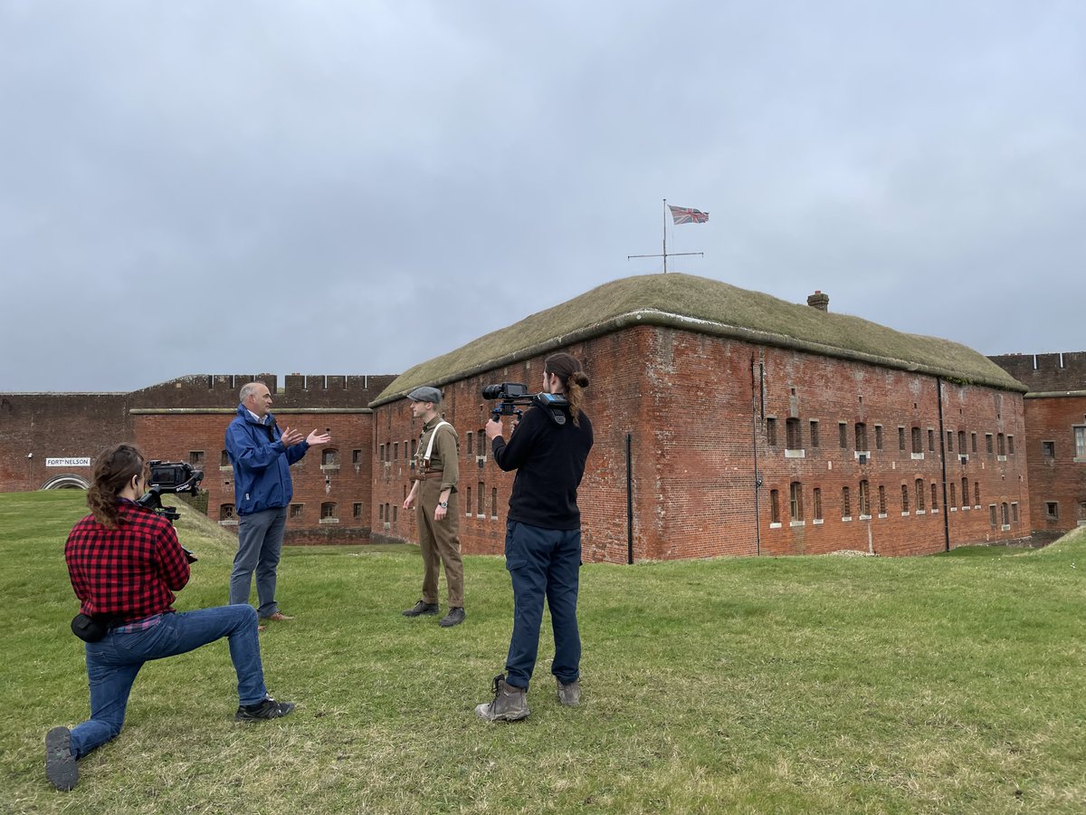 Fort_Nelson's tweet photo. We are delighted to share the exciting news that History Hit have been filming at Fort Nelson this week.

We'll let you know when the editing is finished and the episode goes live!

#historyhit #history #victorianfort #fortlife #portsmouth #hampshire https://t.co/y0hzUWZfyC