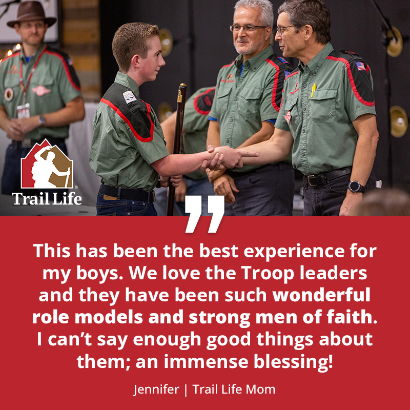 TrailLifeUSA's tweet photo. Join the Adventure! Find a Troop near you or start one today!
Christ-Centered | Boy-Focused
Adventure | Character | Leadership
https://t.co/AOF1kDS1vW
#traillifeusa #jointheadventure #findatroop #startatroop #mentoring https://t.co/WezsOD84Xg